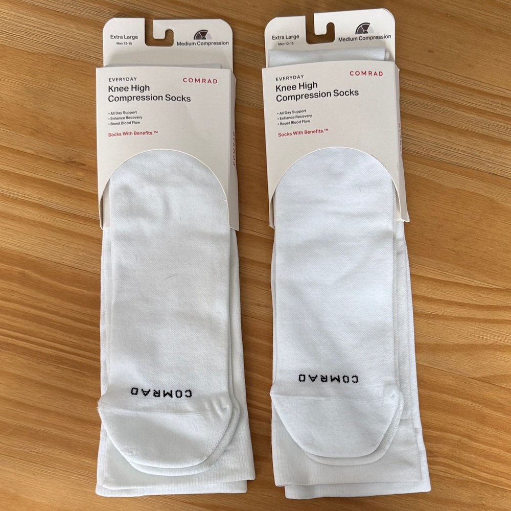 COMRAD Knee High Compression‎ Socks 2 Pair NWT